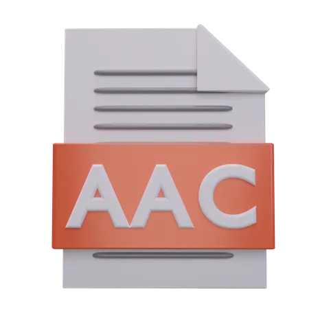 Arquivo aac  3D Icon