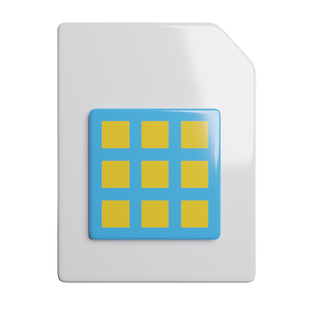 Arquivo excel  3D Icon