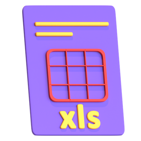 Arquivo excel  3D Icon