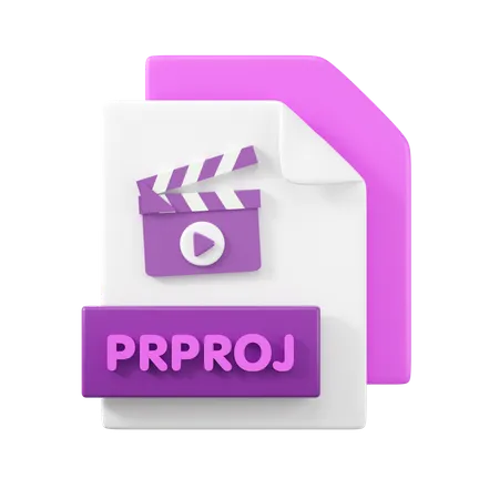 Arquivo prproj  3D Icon