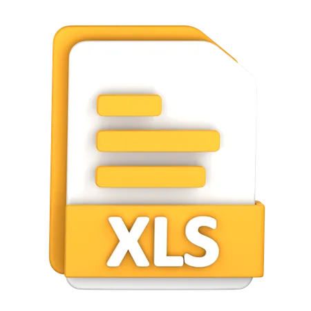 Arquivo XLS  3D Icon