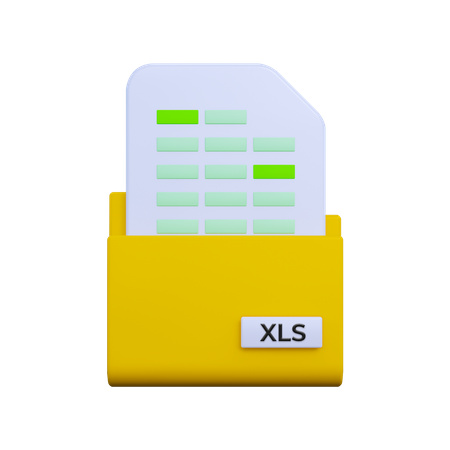 Arquivo XLS  3D Icon