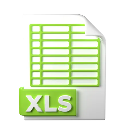 Arquivo XLS  3D Icon