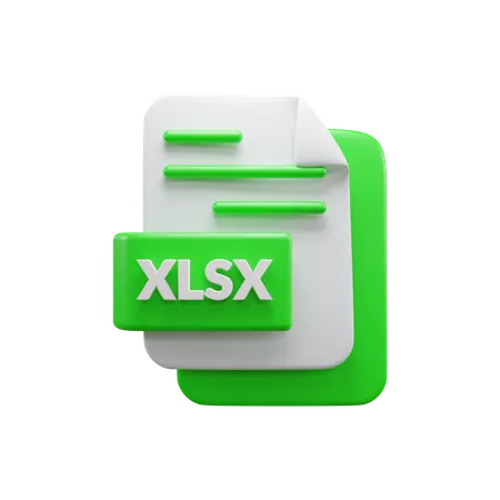 Arquivo Xlsx  3D Icon