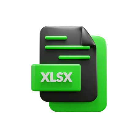 Arquivo Xlsx  3D Icon