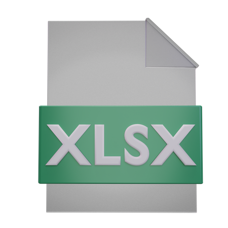 Arquivo Xlsx  3D Icon