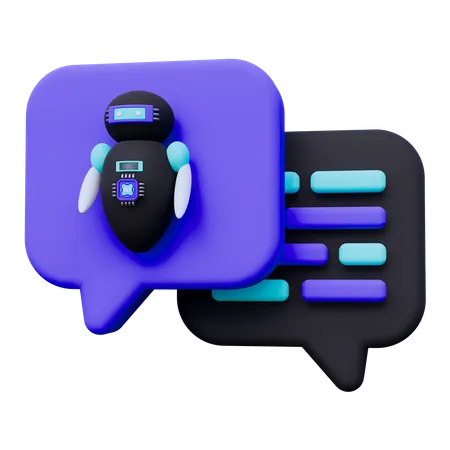 Artificial Intelligence Chat  3D Icon