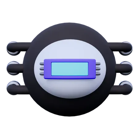 Artificial Intelligence Eye Scanner  3D Icon