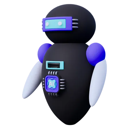 Artificial Intelligence Robot  3D Icon