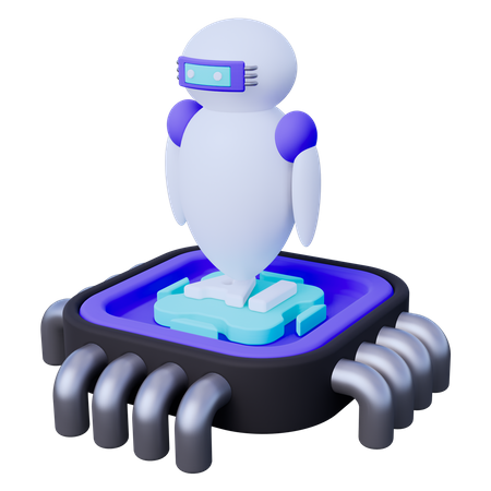 Artificial Intelligence Robot  3D Icon