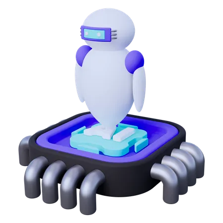 Artificial Intelligence Robot  3D Icon