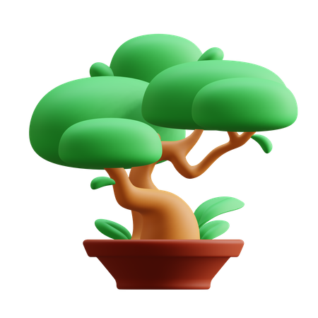 Árvore bonsai  3D Illustration