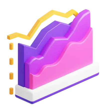 Ascending Box Chart  3D Icon