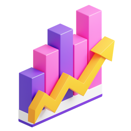 Ascending Box Chart  3D Icon