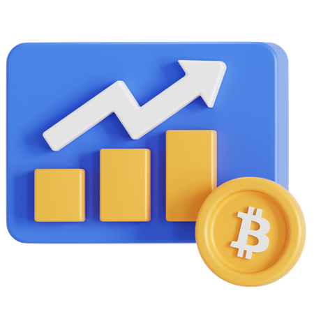 Ascensão do bitcoin  3D Icon