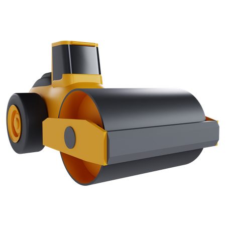 Asphalt Road Roller  3D Icon