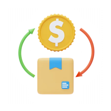 Asset exchange  3D Icon