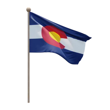 Asta de bandera de colorado  3D Icon