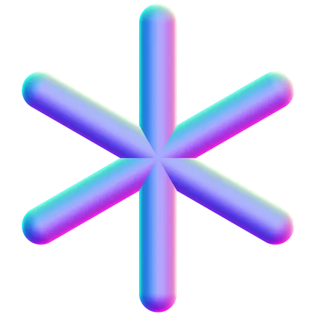 Asterisk Shape  3D Icon