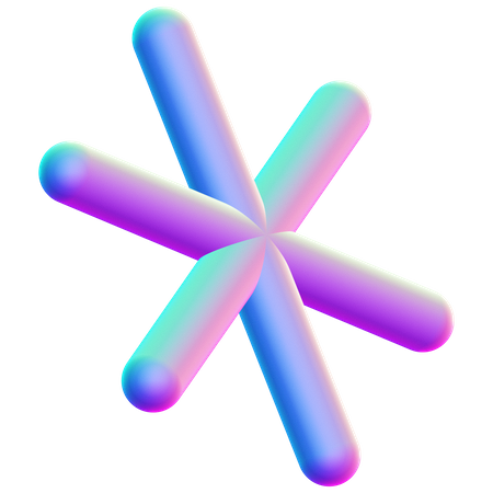 Asterisk Shape  3D Icon