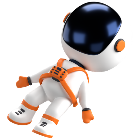 Astronaut floating in space  3D Illustration