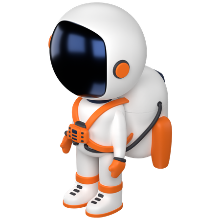 Astronaut in spacesuit  3D Illustration