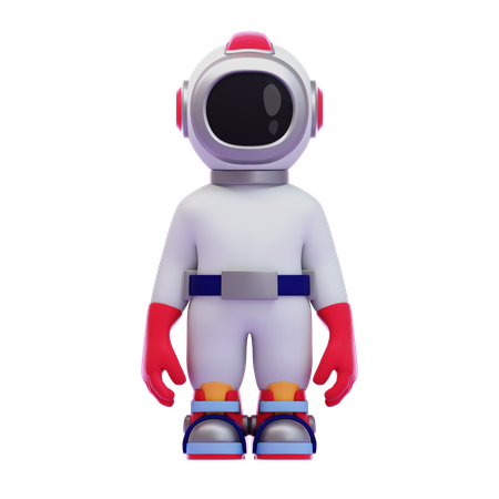 Astronauta fique em pé  3D Icon