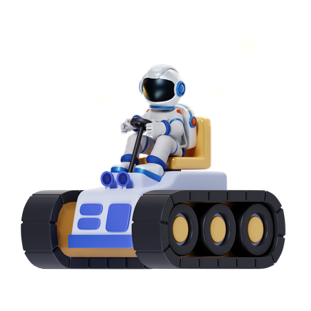 Astronauta em um navio  3D Illustration