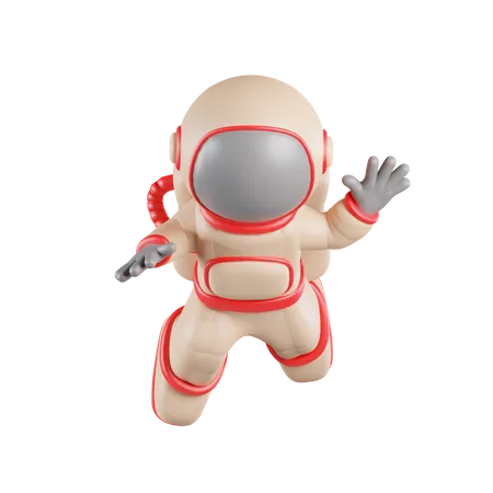 Astronauta volador  3D Icon