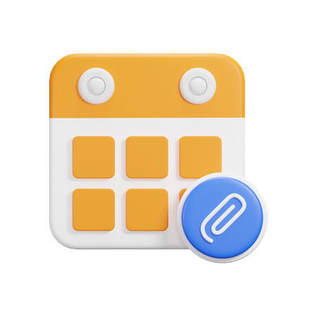 Attachment Calendar  3D Icon