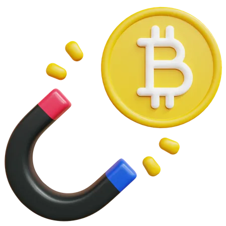 Attirer le bitcoin  3D Icon