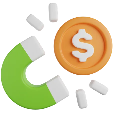 Attracting Money  3D Icon