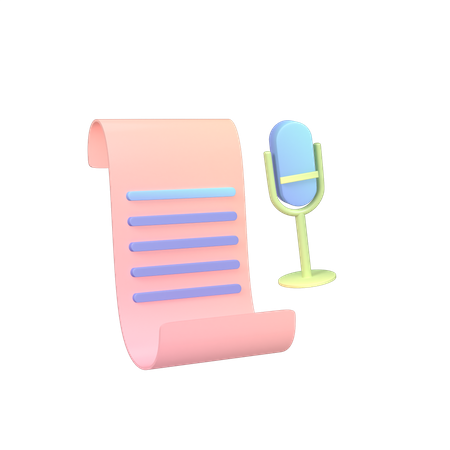 Audio Script  3D Icon