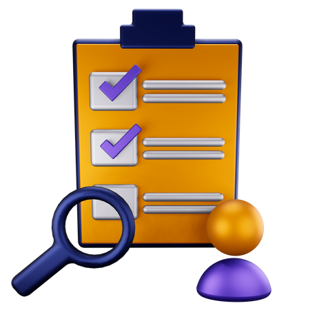 Audit-Checkliste  3D Illustration