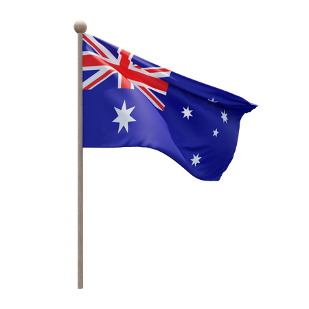 Australia Flagpole  3D Flag