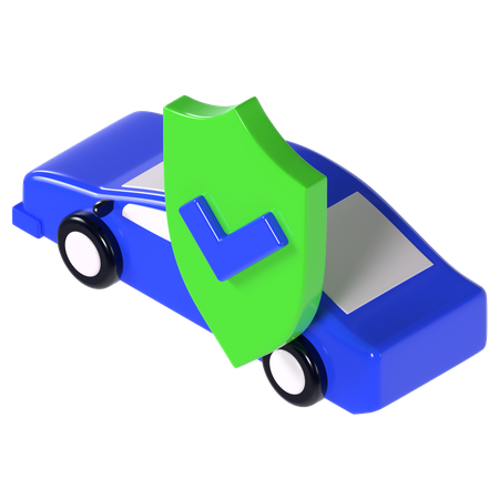 Autoversicherung  3D Illustration