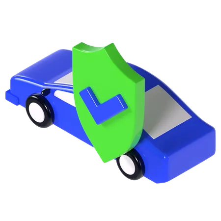 Autoversicherung  3D Illustration