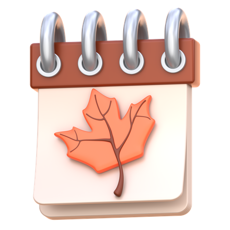 Autumn Calendar  3D Icon