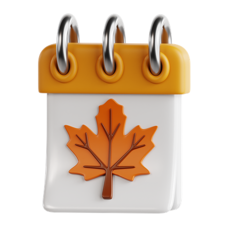 Autumn Calendar  3D Icon