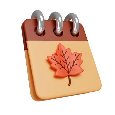 Autumn Calendar  3D Icon