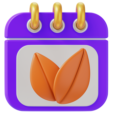 Autumn Calendar  3D Icon