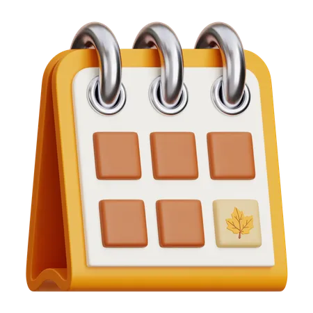 Autumn Calendar  3D Icon