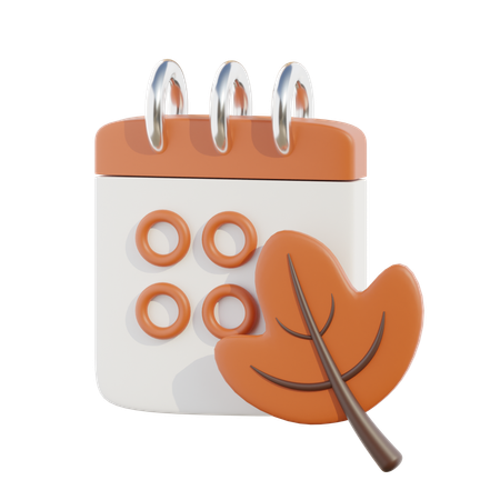 Autumn Calender  3D Icon