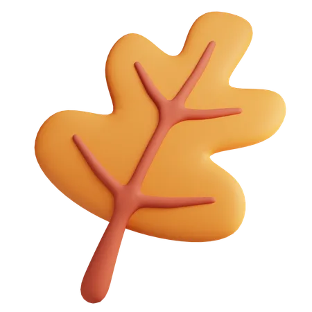 Autumn leaf  3D Icon