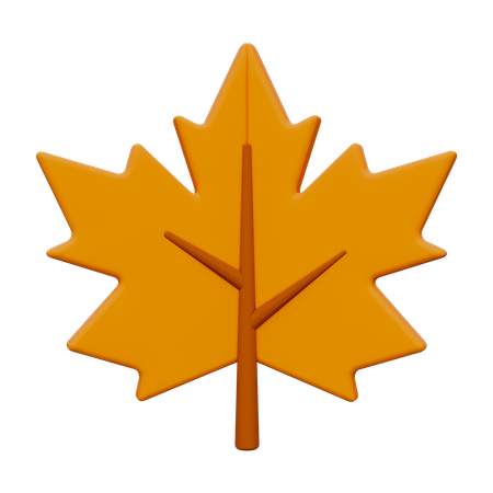 Autumn leaf  3D Icon