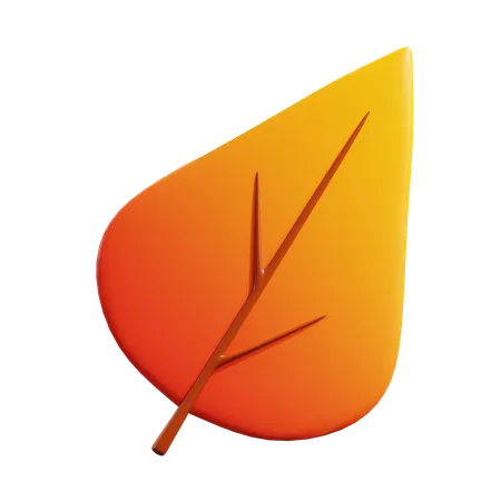 Autumn leaf  3D Icon