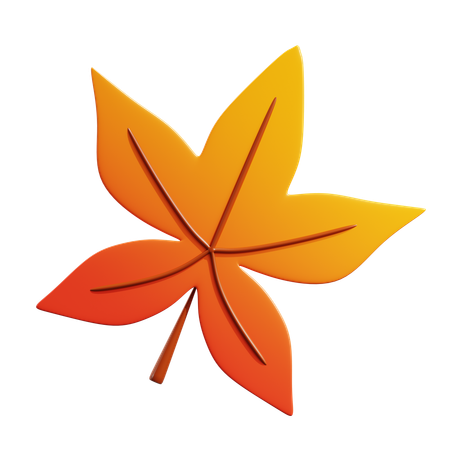 Autumn leaf  3D Icon