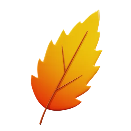 Autumn leaf  3D Icon