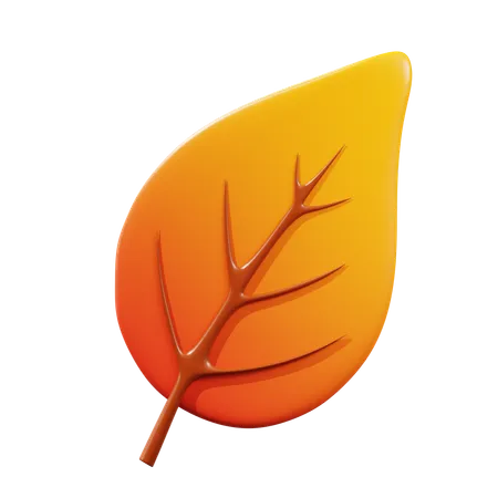 Autumn leaf  3D Icon