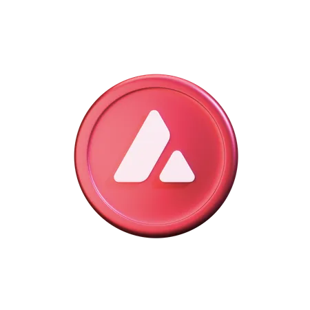 Avalanche crypto coin  3D Icon